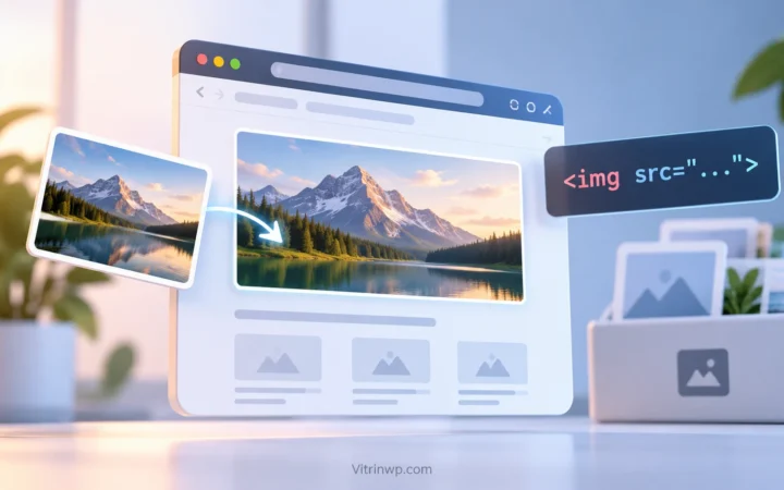 تصویر شاخص آموزش تصویر در HTML با تگ img و ویژگی‌های src و alt