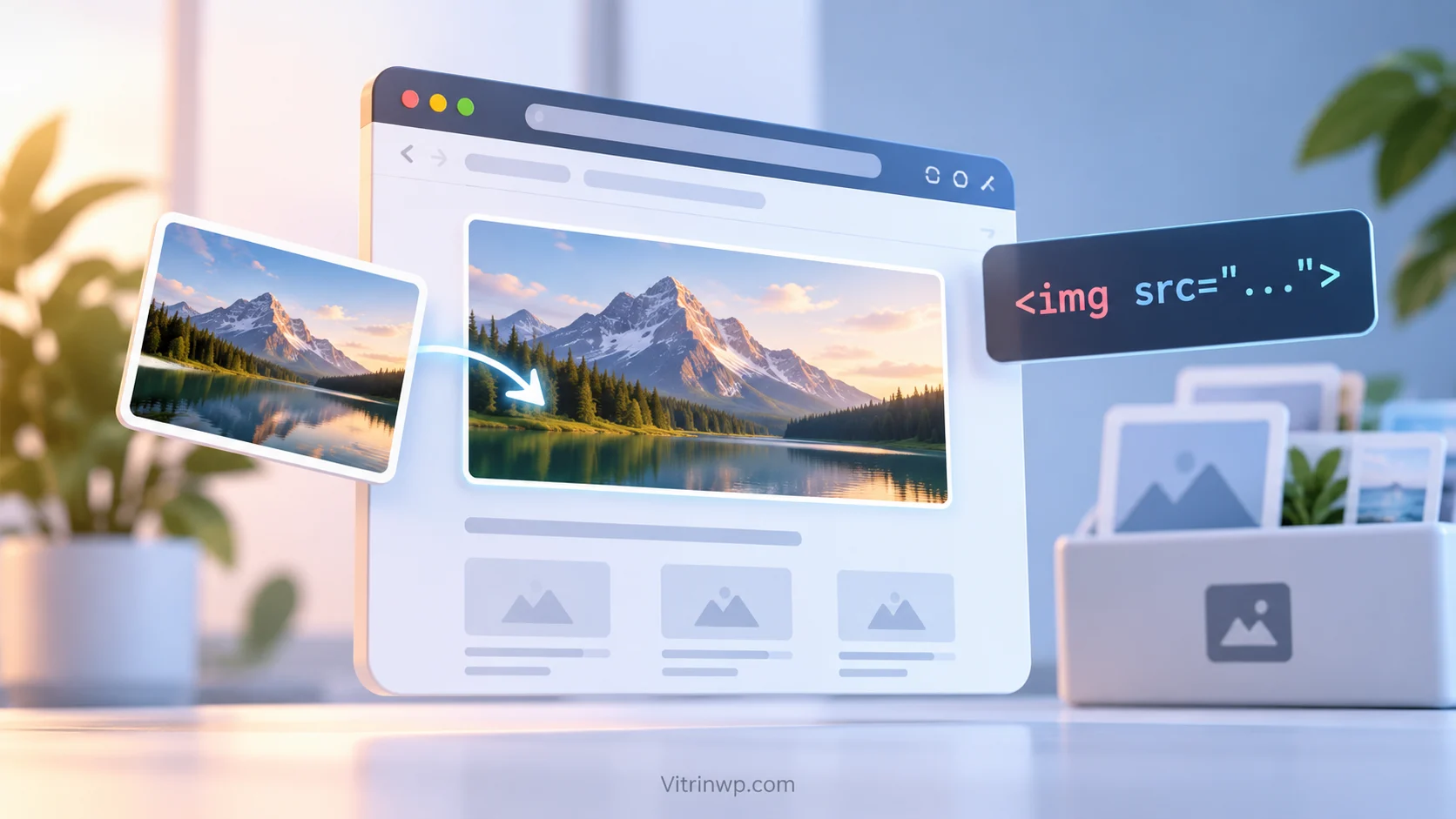 تصویر شاخص آموزش تصویر در HTML با تگ img و ویژگی‌های src و alt
